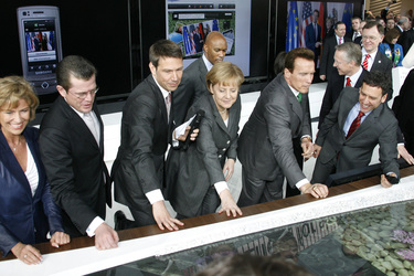 Dagmar G. Wöhrl, Karl-Theodor zu Guttenberg, René Obermann, Angela Merkel, Arnold Schwarzenegger