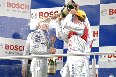 Timo Scheider (2.Platz), Paul Di Resta (1.Platz), Mattias Ekström (3.Platz)