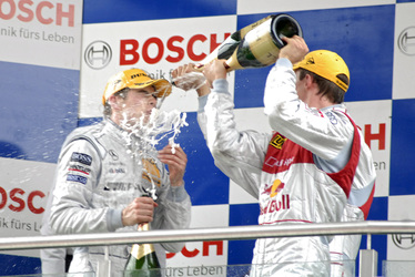 Timo Scheider (2.Platz), Paul Di Resta (1.Platz), Mattias Ekström (3.Platz)