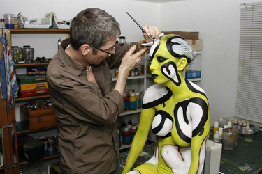 Jörg Düsterwald mit Model