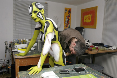 Jörg Düsterwald mit Model