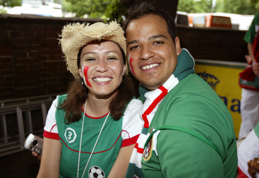 Fans aus Mexiko auf der Fanmeile