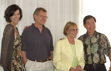 Julie Caitlin Brown, Andrew Robinson, Eva Pflug, George Takei