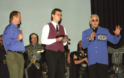 Robert O'Reilly und J.G. Hertzler mit Klingonen und Galileo 7-Veranstalter Jens Stegemann