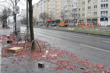 Aufräumarbeiten in Berlin