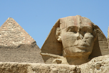 Sphinx, Chephren-Pyramide