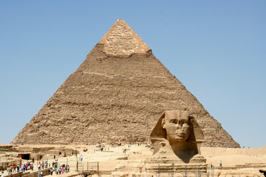 Sphinx, Chephren-Pyramide