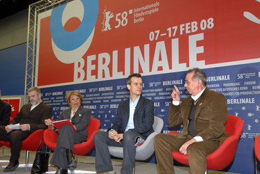 Wieland Speck, Beki Probst, Moderator Peter Twiehaus, Dieter Kosslick