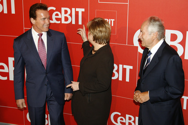 Arnold Schwarzenegger, Angela Merkel, August-Wilhelm Scheer