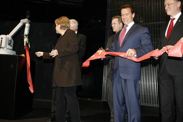Craig Barrett, Angela Merkel, Christian Wulff, Arnold Schwarzenegger, Stephan Weil