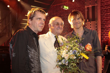 Alfred Biolek mit Andi und Campino von den Toten Hosen