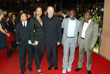 Alex Kitman Ho, Sophie Okonedo, Terry George, Don Cheadle, Paul Ruseabagina