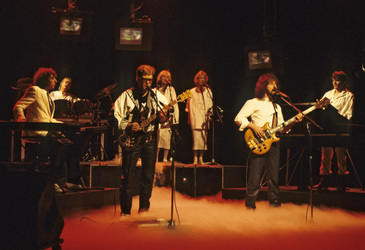 Musikvideo-Dreharbeiten mit Barclay James Harvest in London