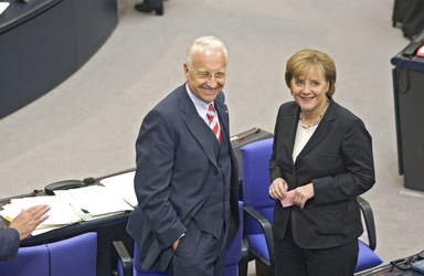Edmund Stoiber, Angela Merkel