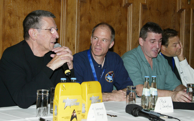Leonard Nimoy, Rick Searfoss, Richard Arnold, Stephen Furst