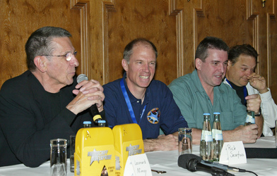 Leonard Nimoy, Rick Searfoss, Richard Arnold, Stephen Furst