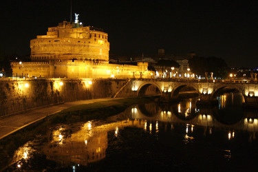 Castel Sant'Angelo / Engelsburg mit Ponte Sant'Angelo / Engelsbrücke