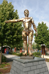 Robotermodell aus dem Stummfilm 'Metropolis'