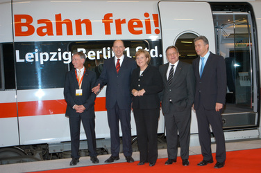 Angela Merkel, Hartmut Mehdorn, Klaus Wowereit