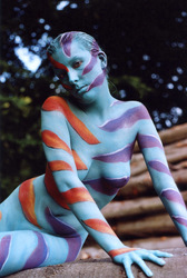 Blau mit Streifen / Blue with Stripes