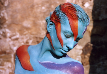 Blau mit Streifen / Blue with Stripes