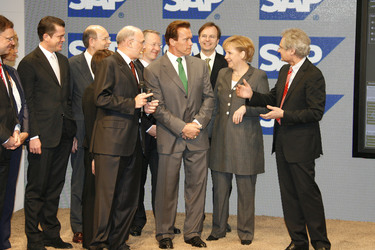 Angela Merkel, Arnold Schwarzenegger, Henning Kagermann