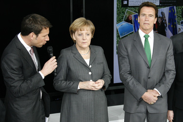 René Obermann, Angela Merkel, Arnold Schwarzenegger