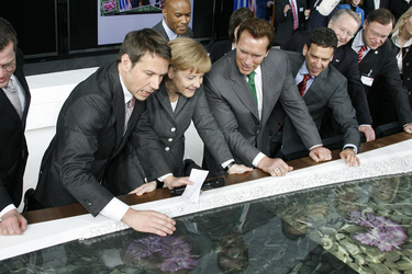 René Obermann, Angela Merkel, Arnold Schwarzenegger