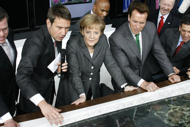René Obermann, Angela Merkel, Arnold Schwarzenegger