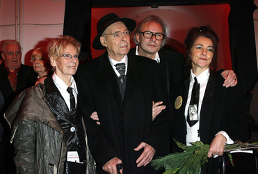 Ezard Haußmann mit Ehefrau Doris und Tochter Iris, Leander Haußmann