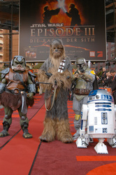 Gamorreaner, Wookie Chewbacca, Boba Fett, R2D2
