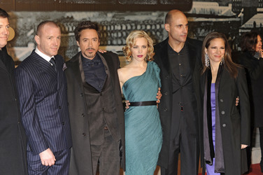 Guy Ritchie, Robert Downey Jr., Joel Silver, Rachel McAdams, Mark Strong, Susan Downey