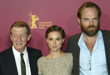 John Hurt, Natalie Portman, Hugo Weaving