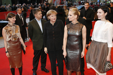 Maja Ostaszewska, Joachim Sauer, Angela Merkel, Magdalena Cielecka, Danuta Stenka