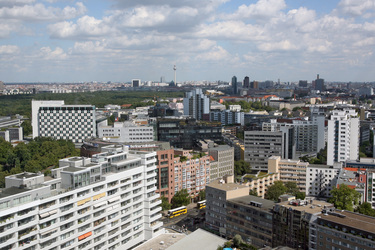 Blick von der Panorama-Etage im 20. Stock des Europa-Centers