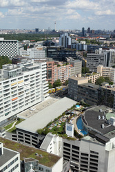 Blick von der Panorama-Etage im 20. Stock des Europa-Centers