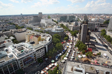Blick von der Panorama-Etage im 20. Stock des Europa-Centers