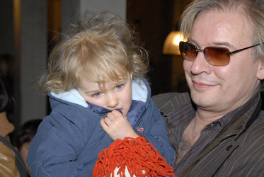 Leander Haußmann mit Tochter Kunigunde