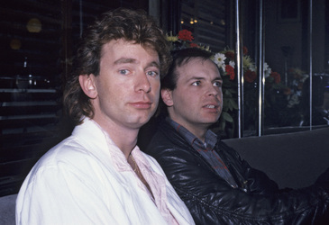 Pressekonferenz mit Sharpe & Numan in London