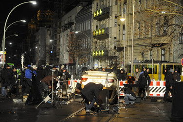 Nachtdreh zum Thriller 'Unknown Identity'