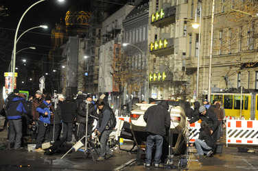 Nachtdreh zum Thriller 'Unknown Identity'