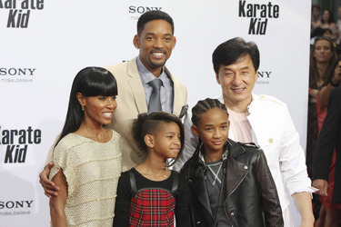 Jada Pinkett Smith, Willow Smith, Will Smith, Jaden Smith, Jackie Chan