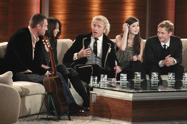 Vitali Klitschko mit Gattin  Natalia, Thomas Gottschalk, Lena Meyer-Landrut, Matthias Schweighöfer