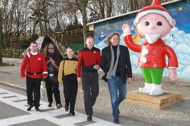 Friedhelm Schatz mit Star Trek Fans