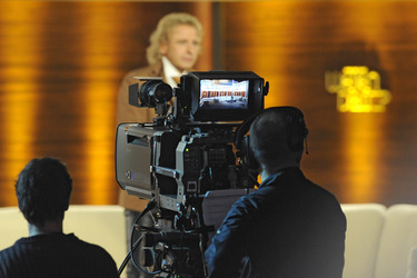Kameramann filmt Thomas Gottschalk