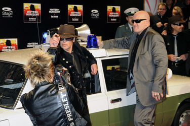 Udo Lindenberg mit Freundin Tine Acke und Bodyguard Eddy Kante
