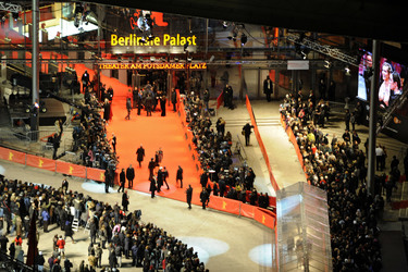 Der rote Teppich vor dem Berlinale Palast