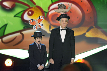 Ilja Richter mit Sohn Kolja Richter
