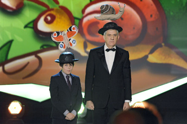 Ilja Richter mit Sohn Kolja Richter