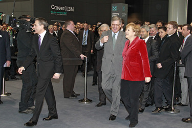 Martin Jetter, Samuel Palmisano, Angela Merkel